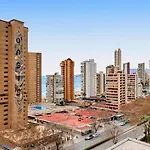 Reformed Sea Views Studio In Benidorm With Ac And Pool