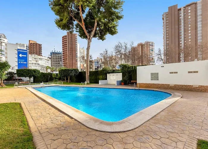 Reformed Sea Views Studio In Benidorm With Ac And Pool
